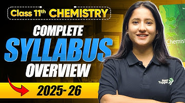 Class 11 Chemistry Syllabus 2025-26 | CBSE Class 11th PCM Official Syllabus | CBSE Exam 2026