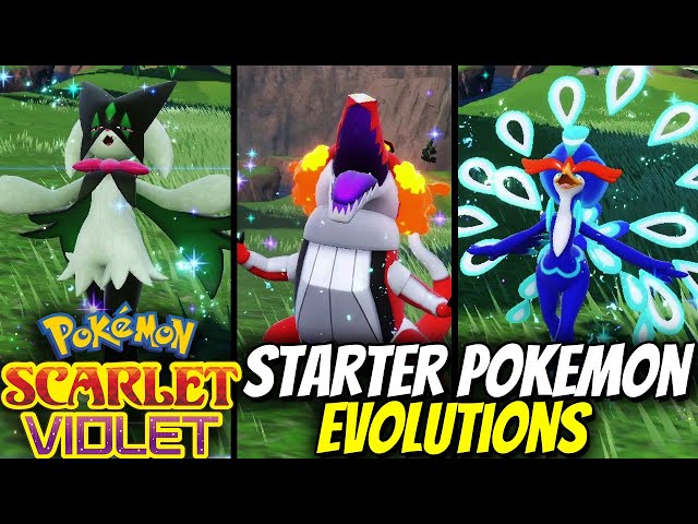 Pokemon Scarlet And Violet Starters And Evolutions Guide For