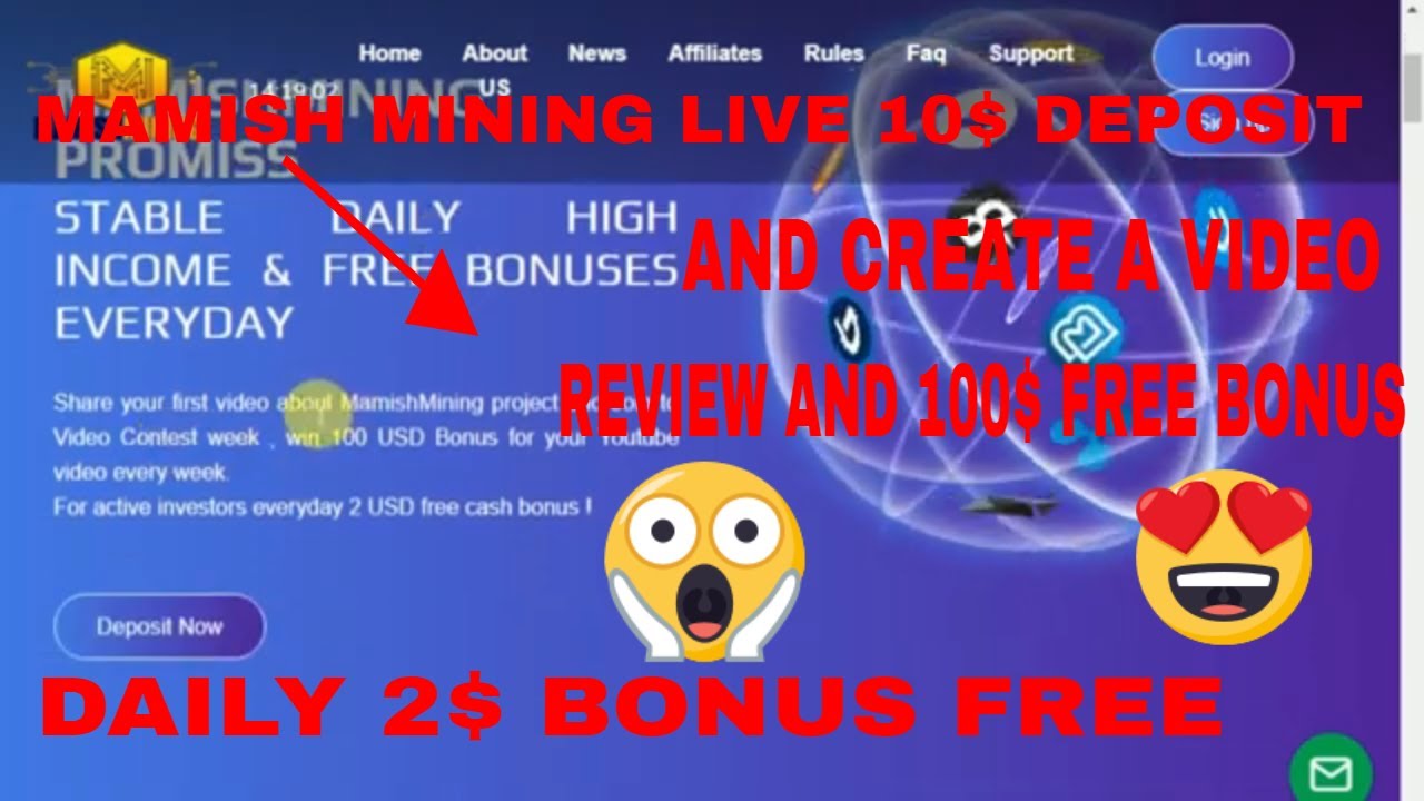 MAMISHMINING.ZONE Free Bitcoin Earning Site free 100$ bonus AND 1.3% DAILY INCOME FREE AND 2$ DAILY
