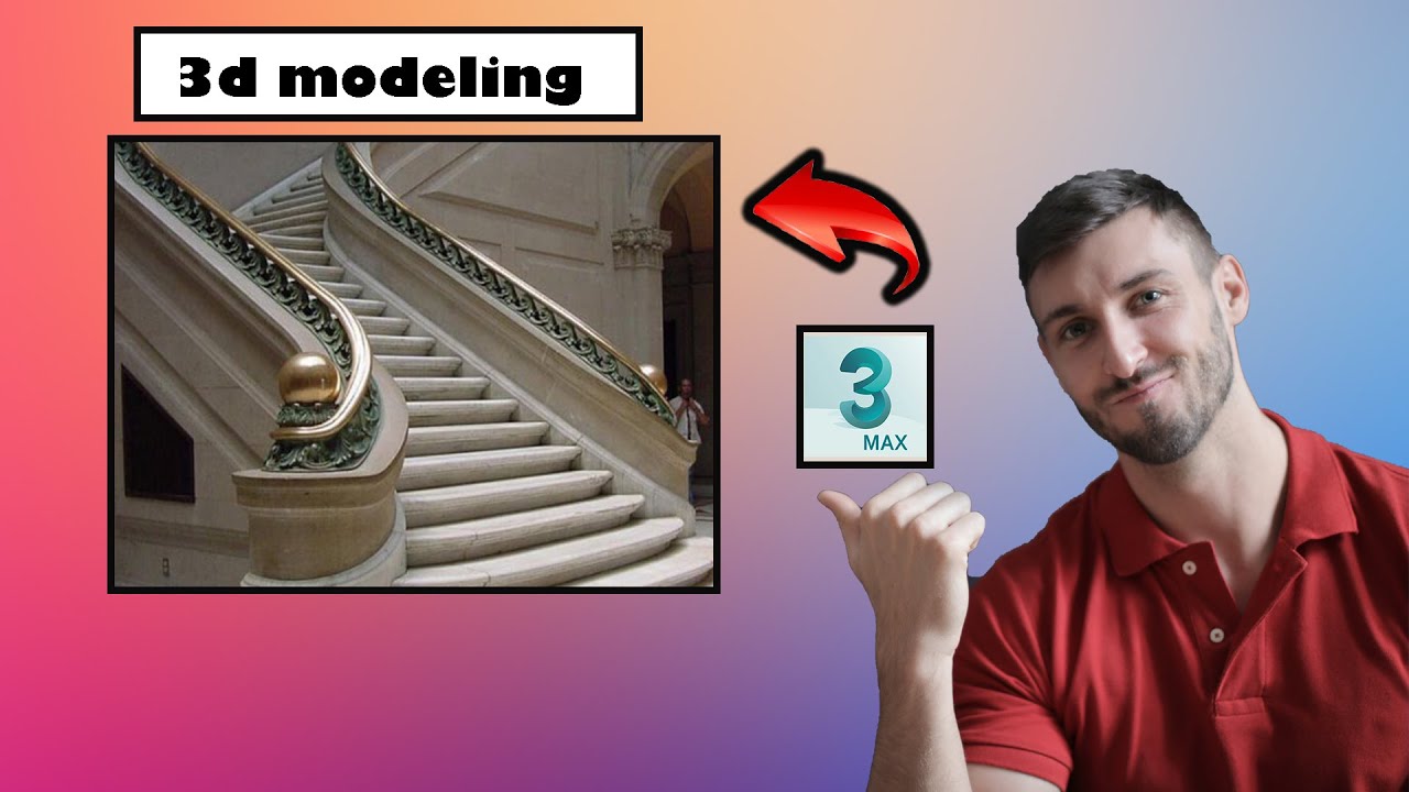 Classic staircase modeling|3d modeling|interior design - YouTube