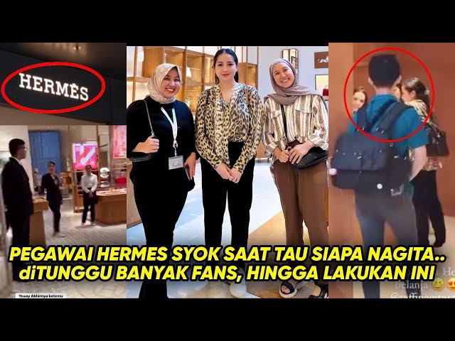 PENJAGA OUTLET HERMES di QATAR MELONGO, Nagita Slavina DIKERUBUNGI FANS Saat SEDANG ASIK BELANJA class=