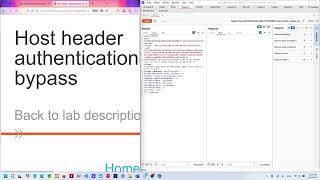 Host header authentication bypass (PortSwigger)
