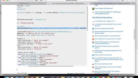 Using Touch ID in Swift