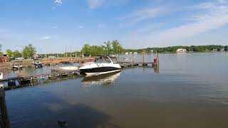 Lake Restaurant Docking Action