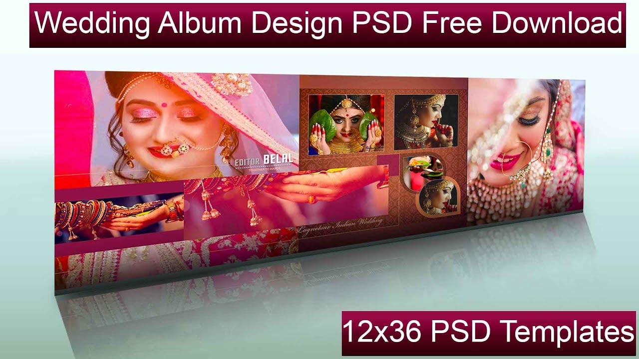 Wedding Album Design PSD Free Download | 12x36 PSD ...