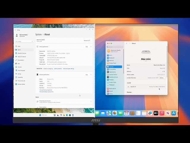 Windows 11 24H2 Vs macOS Sequoia - YouTube