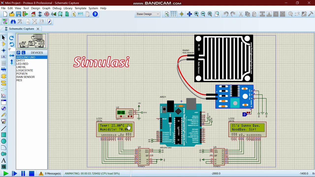  PROTEUS Mini  Project  TP9 SmartHome Monitoring System 