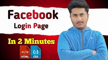 How to Create Facebook Login Page In 2 Minutes Using Html & CSS