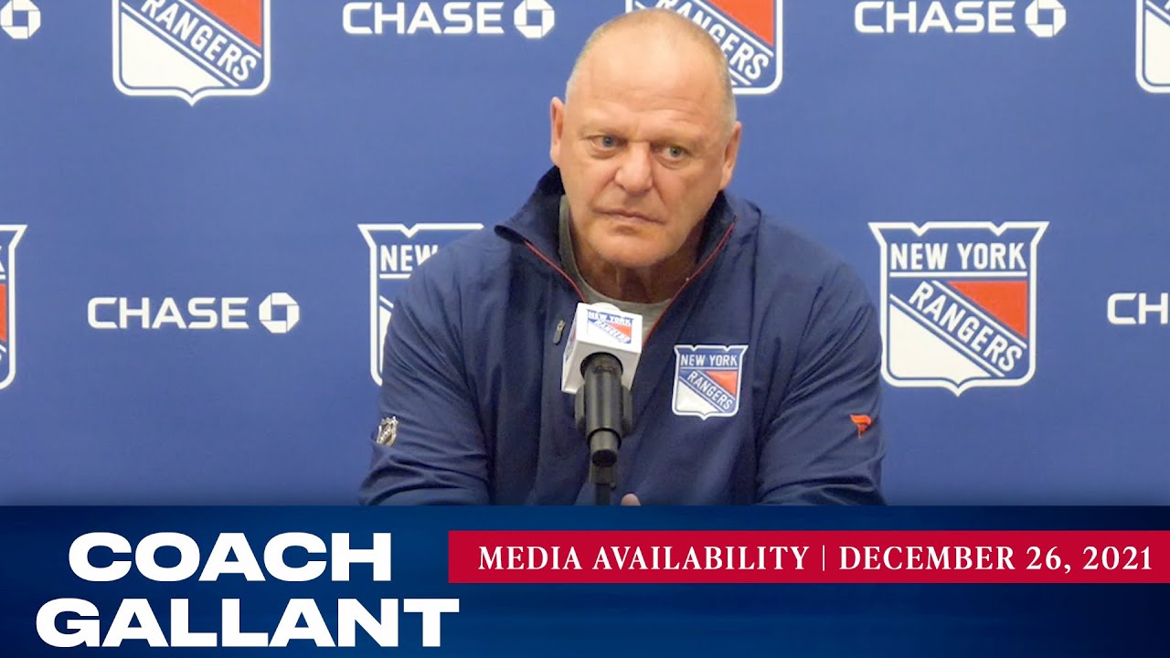 New York Rangers Coach Gallant Media Availability Dec. 26, 2021