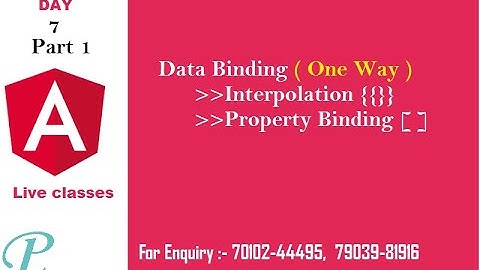 Day 7 Data Binding (one way) Part 1