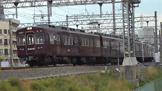 2016.05.16 阪急 5300系5308F 普通高槻市行き発車 5321F 準急梅田行き通過 相川駅 阪急電鉄 阪急電車