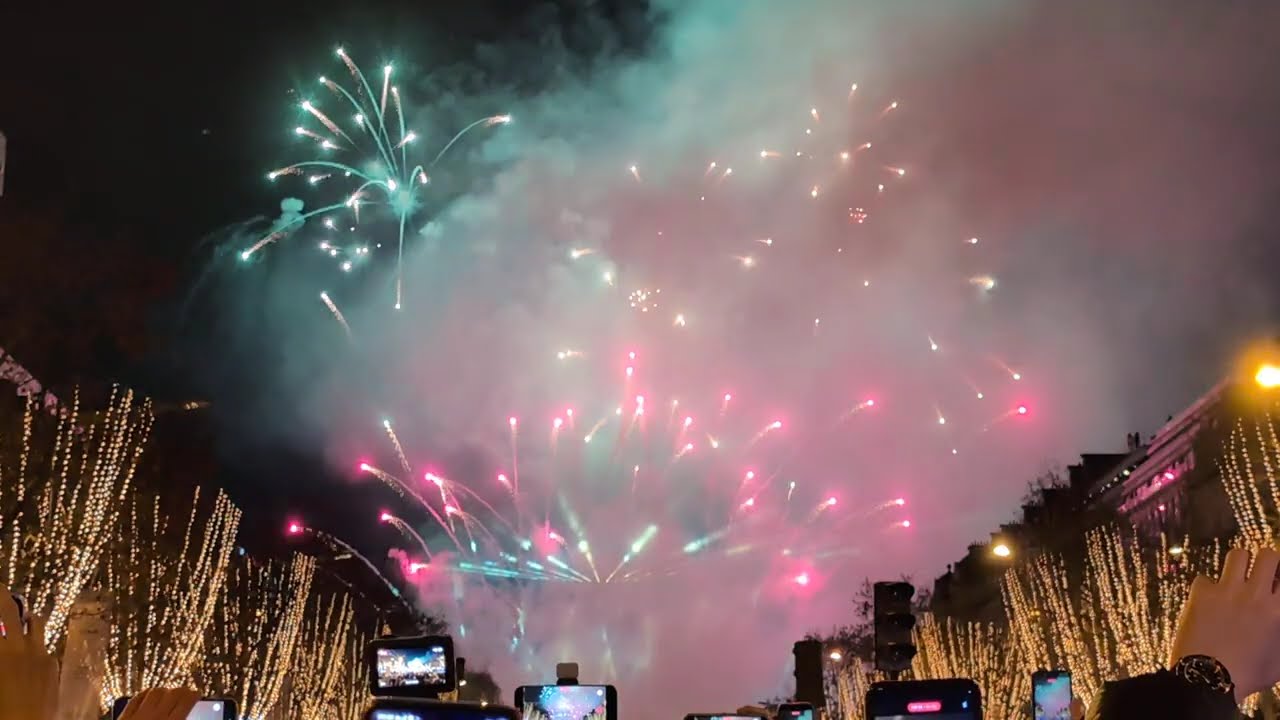 New year's eve in Paris 2026 at Arc de triumph, champs Elysees.