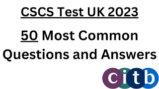 CSCS Test UK  50 New Q&A | CSCS Card UK 2023 | CITB health and safety Test 2023 | CSCS Mock Test