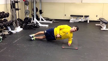Side Plank w/ DB External Rotation