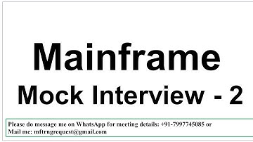 Mainframe Mock Interview 2