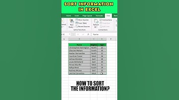 How to sort data in excel #excel #exceltricks