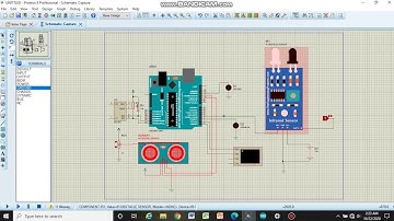 Simulasi Arduino Proteus Sensor Ultrasonic (HC-SR04)dan Sensor Infrared(IR Obstacle)
