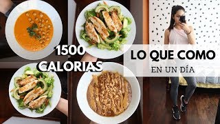 LO QUE COMO EN UN DÍA - 1500 CALORIAS | Michela Perleche