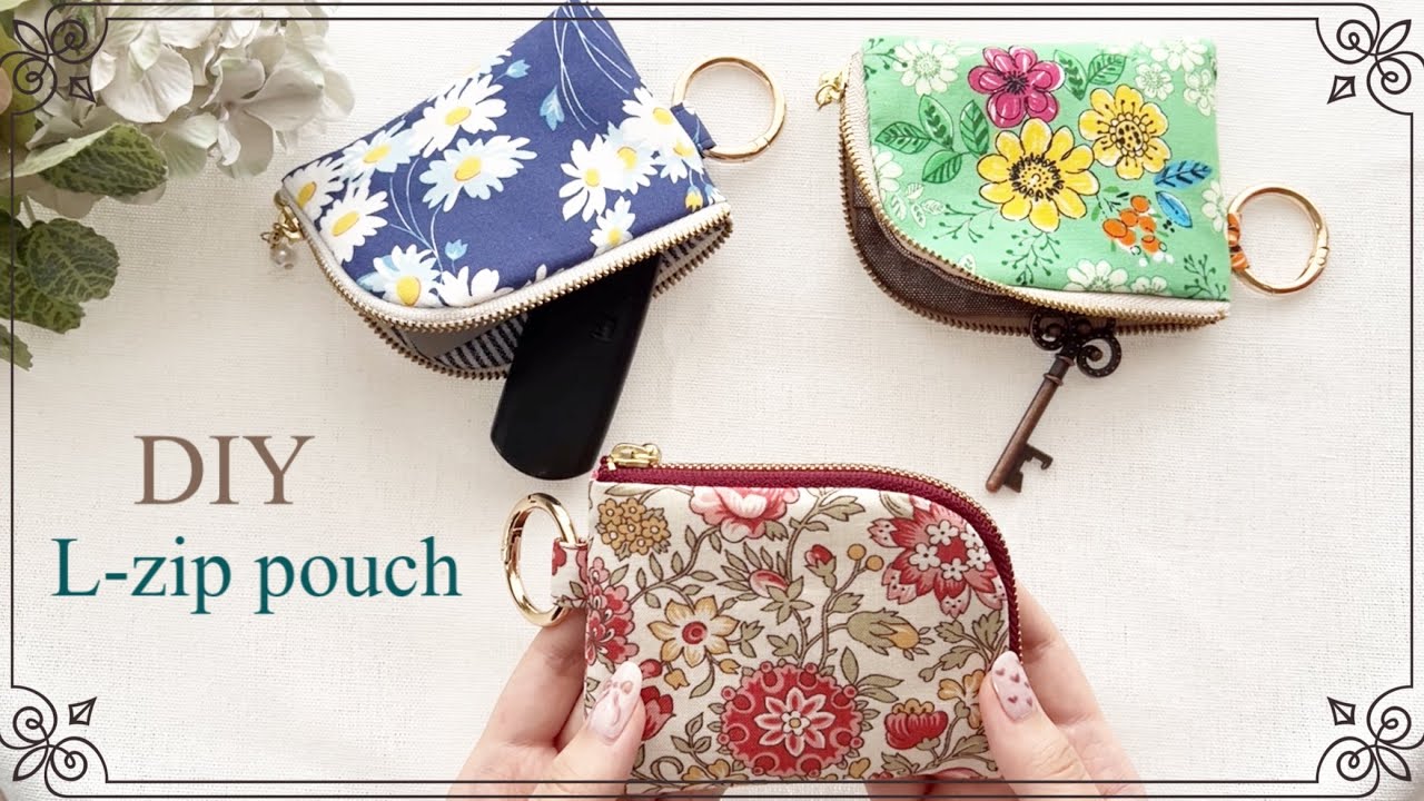 16cmファスナー】ハギレで作るL字ファスナーポーチ/L-zip pouch - YouTube 16cmファスナー】ハギレで作るL字ファスナーポーチ/L-zip pouch - YouTube