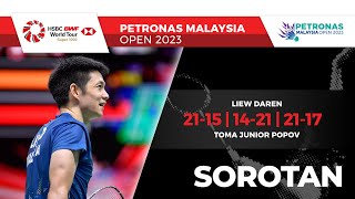 Liew Daren 2 - 1 Toma Junior Popov | Pusingan ke-32 | Petronas Terbuka Malaysia 2023