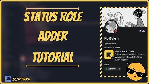 How To Make Status Role Adder Discord Bot