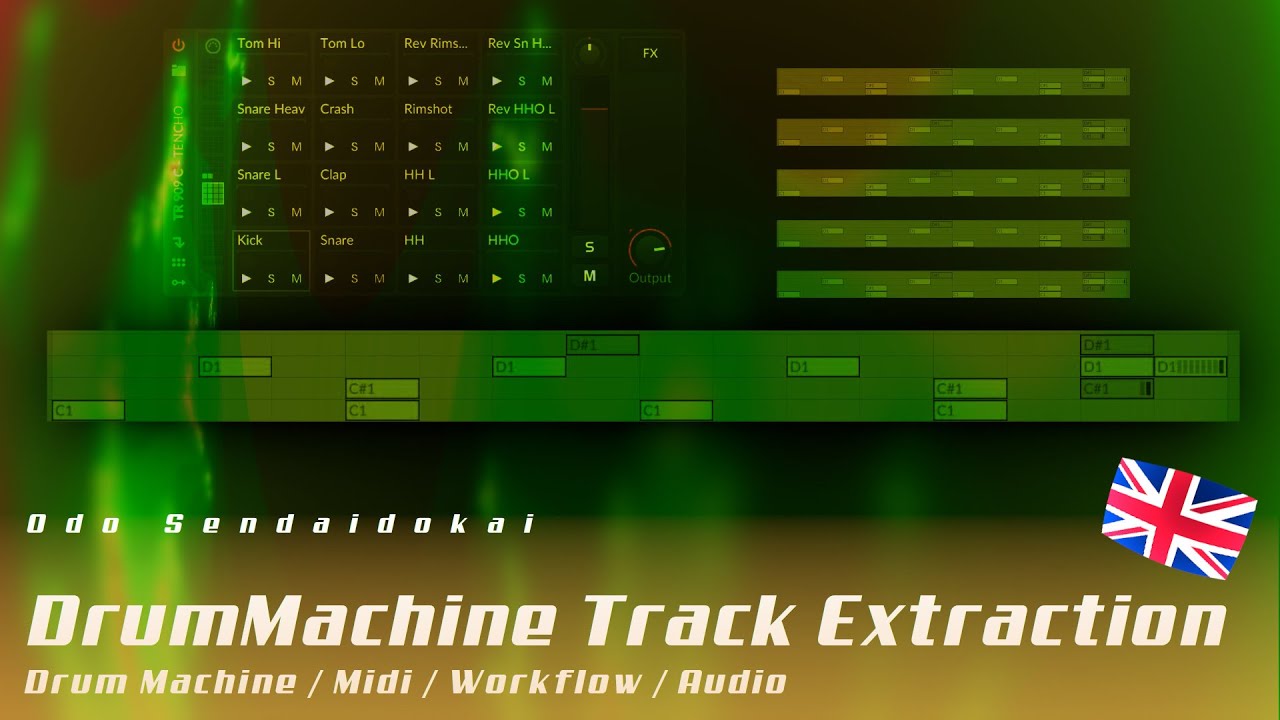 How to create midi / audio tracks from the drum machine | english ...