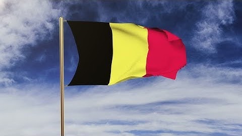 4K Belgium flag waving in the wind. Green screen, alpha matte. Loopable animation Stock video