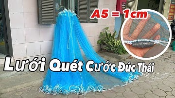 Lưới quét cước đúc Thái ,Màu xanh Ngọc 1cm ( Cao 2x30m )