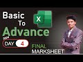 Basic of Excel Day 4 || Final Result Sheet || @coursewithprabhat