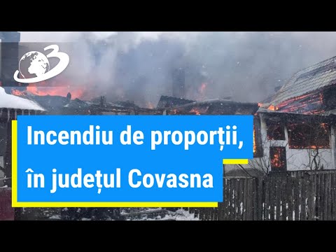 Incendiu de proporții, în județul Harghita. 19 oameni au rămas fără un acoperiș deasupra capului