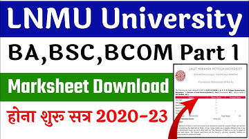 lnmu part 1 marksheet download|lnmu marksheet download|ug part 1 marksheet download|lnmu marksheet