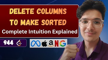 Delete Columns to Make Sorted | LeetCode 944 | Leetcode POTD
