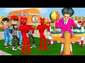 Scary Teacher 3D vs BanBan Red and 3 Neighbor Play Dizzying Spin Game vs Kick Ball in Miss T&#39;s House