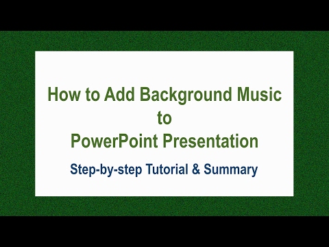 How to Add Background Music to Powerpoint Presentation | Step-by-Step  Tutorial - YouTube