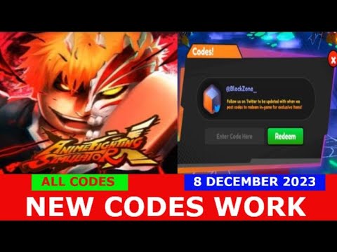 NEW* ALL WORKING CODES FOR ANIME FIGHTING SIMULATOR X 2023! ROBLOX
