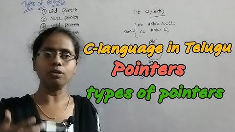 pointers|type of pointers|@RC REDDY INSTITUTE OF TECHNOLOGY ATP BY JYOSHNA RANI DEVIREDDY|