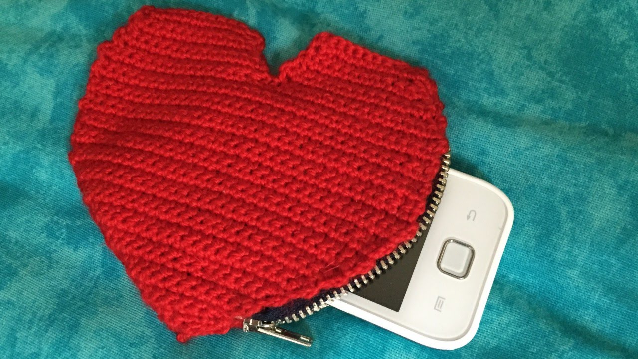How To Make a Lovely Crochet Heart Coin Purse - DIY Style Tutorial - Guidecentral - YouTube