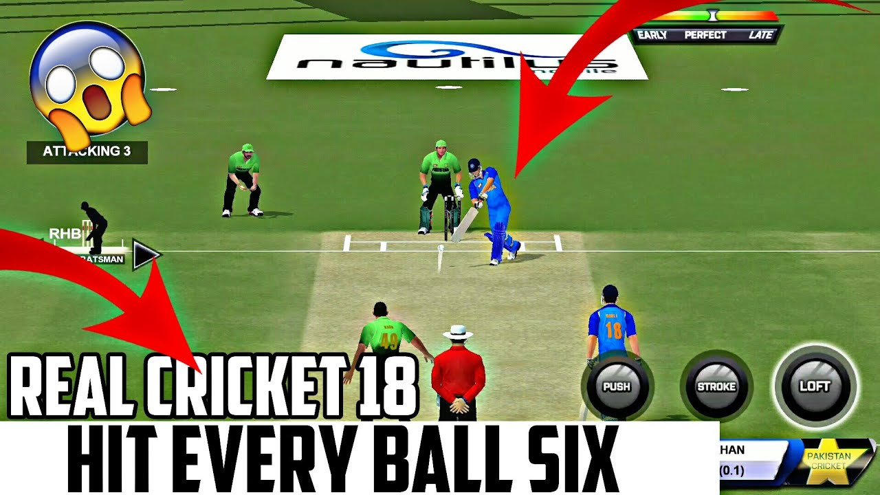 REAL CRICKET 18 HIT EVERY BALL 6 || BATTING TIPS || HOW TO HIT EVERY BALL 6 IN REAL CRICKET 18