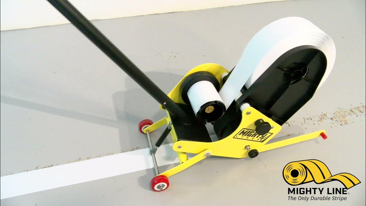 4" White Mighty Line Floor Tape Applicator Demo Video YouTube