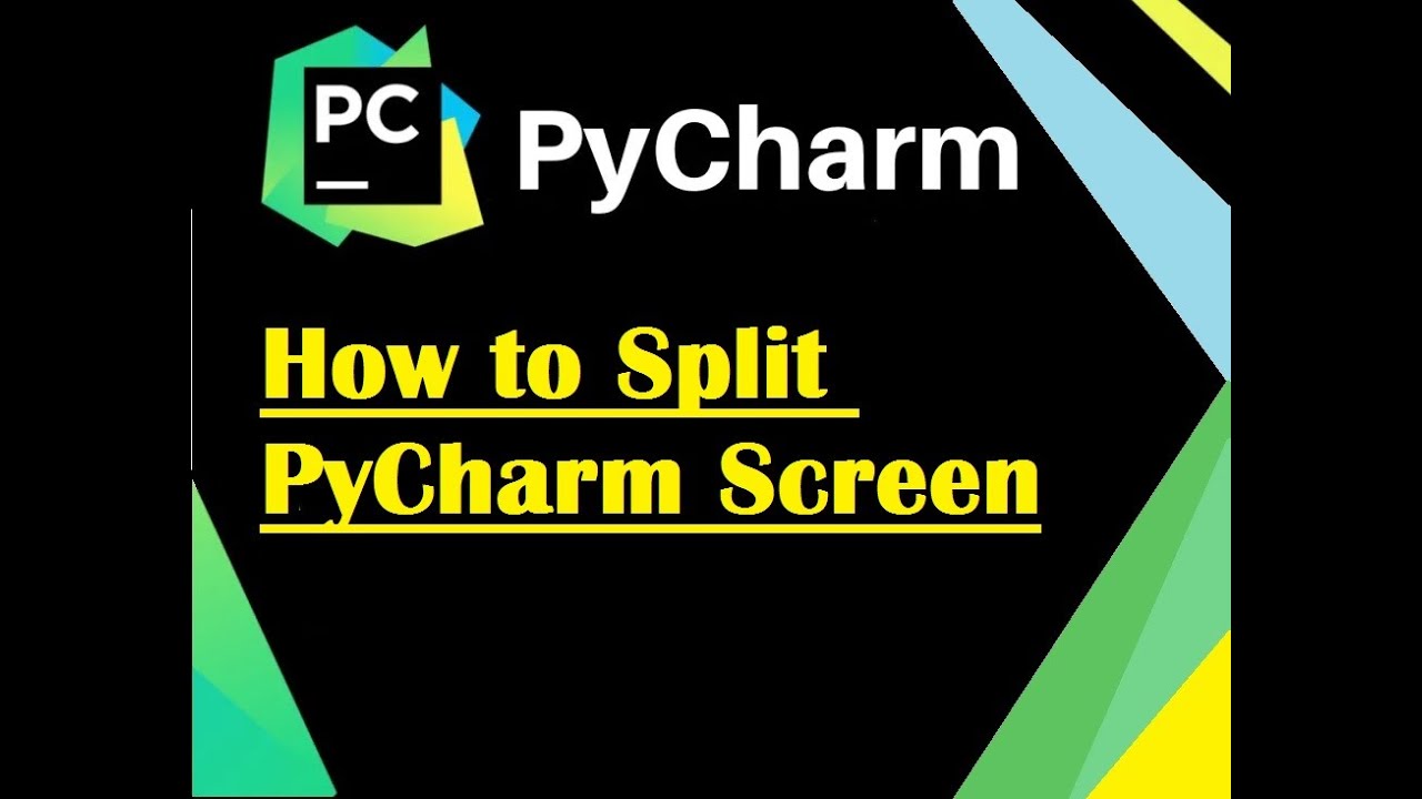 How To Split PyCharm Screen - YouTube