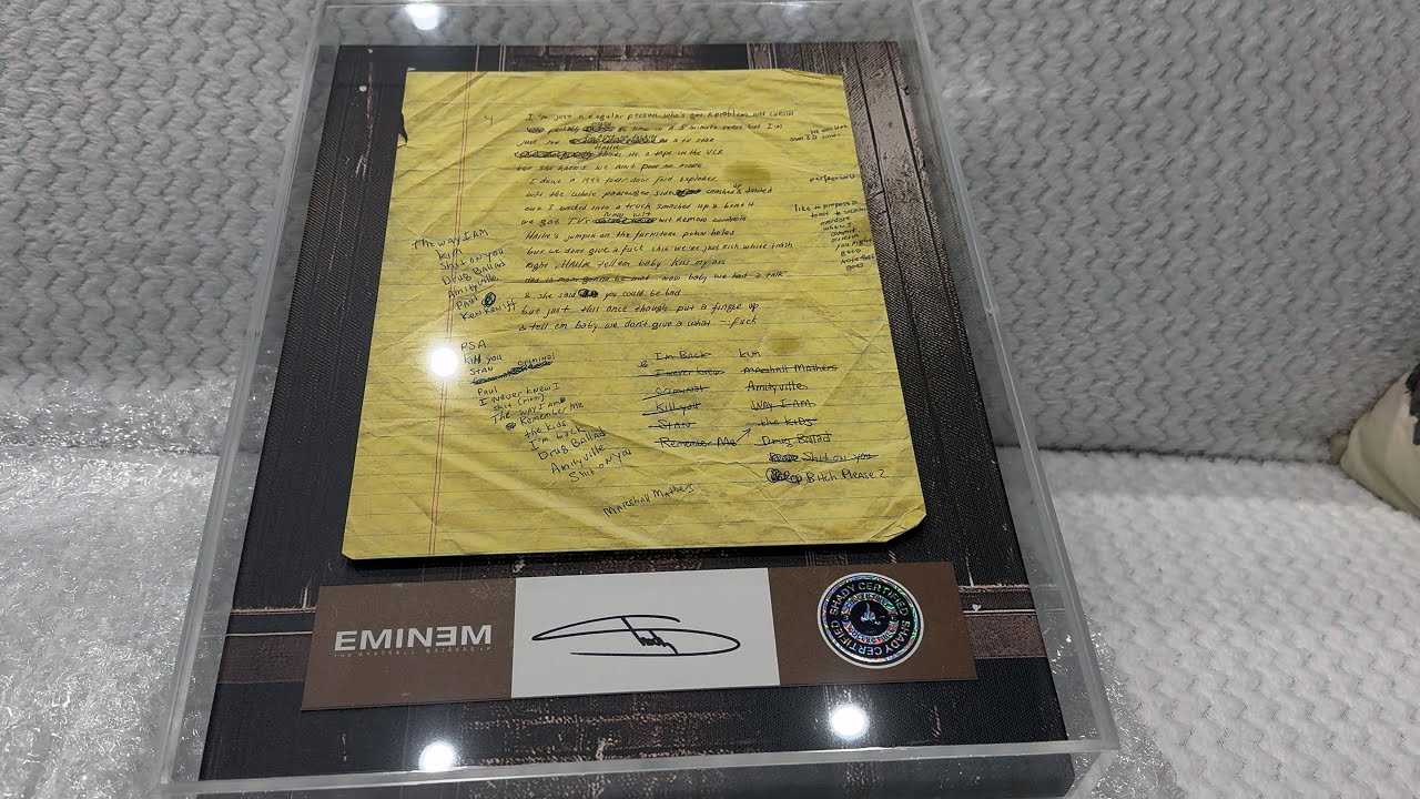Mail Day: $1000 MMLP25 Tracklist Shadowbox Signed by Eminem