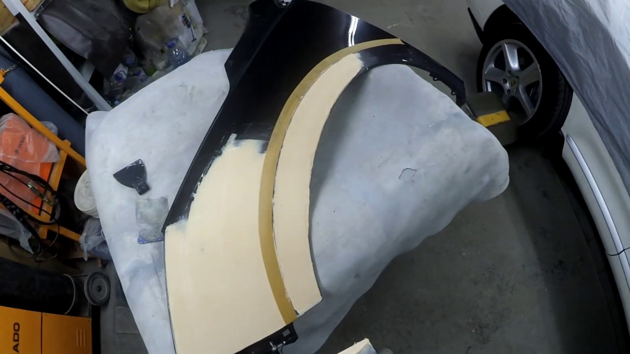 Субару Форестер - ремонт крыла и бампера часть 2. - YouTube