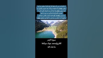 سورة الزمر 43-46: القارئ/محمد جواد سوالمة
