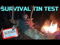 Rain  no shelter  altoids tin survival kit overnight challengetest  winter wilderness survival