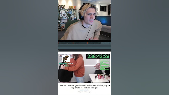 xQc reacts to Streamer Norme Banned for trying to stay awake for 12 Days Straight