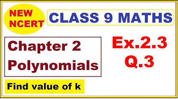 Class 9 Maths | Ex.2.3 Q3 | Chapter 2 | Polynomials | New NCERT | Ranveer Maths 9