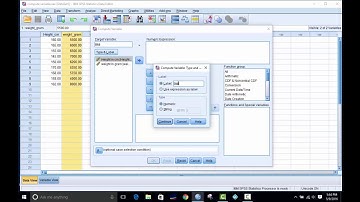 Use of Compute variables feature using SPSS