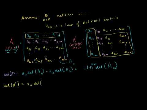 Determinant of transpose