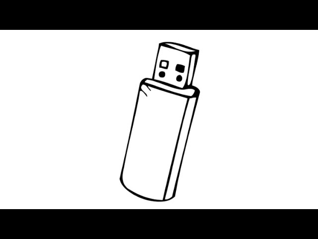 How to Draw a Pen Drive | Drawing of a Pen-drive - YouTube