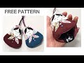 #0155 Quilted Keyholder for beginners, key holder Create, Keyholder Free Pattern,Hand quilt